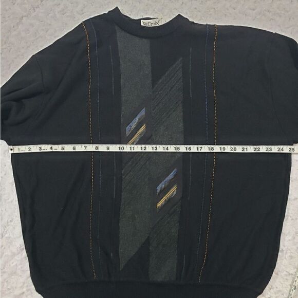 Vintage Grandpa Sweater Wool Blend Size Large St Croix Knits - Picture 3 of 8